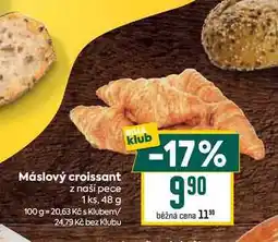Billa Máslový croissant z naší pece 1 ks nabídka
