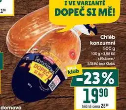 Billa Chléb konzumní nabídka
