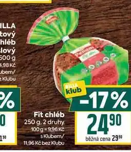 Billa Fit chléb nabídka