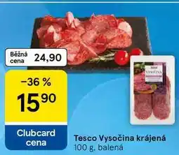 Tesco Tesco Vysočina krájená, 100 g, balená nabídka