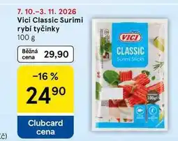 Tesco Vici Classic Surimi rybí tyčinky nabídka