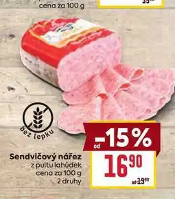 Billa Sendvičový nářez z pultu lahůdek cena za nabídka