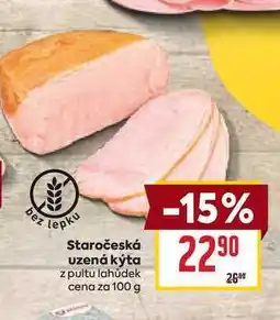 Billa Staročeská uzená kýta z pultu lahůdek cena za nabídka