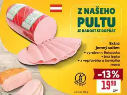 Billa Extra jemný salám nabídka