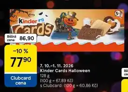 Tesco Kinder Cards Halloween nabídka