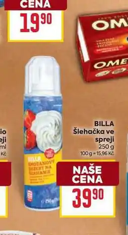 Billa BILLA Šlehačka ve spreji nabídka