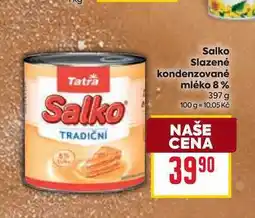 Billa Salko Slazené kondenzované mléko 8% nabídka