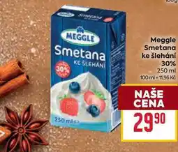 Billa Meggle Smetana ke šlehání 30% nabídka