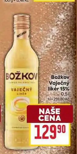 Billa Božkov Vaječný likér 15% nabídka