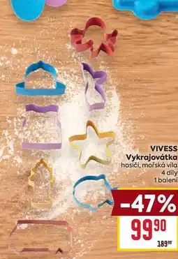 Billa VIVESS Vykrajovátka hasiči, mořská víla 4 díly 1 balení nabídka