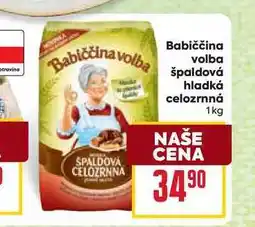 Billa Babiččina volba špaldová hladká celozrnná nabídka