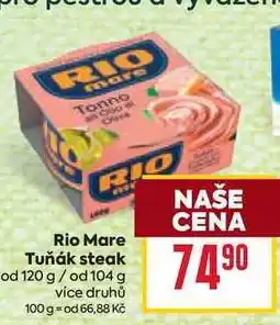 Billa Rio Mare Tuňák steak od 120 g / od 104 g nabídka