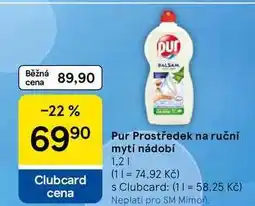 Tesco Pur Prostředek na ruční mytí nádobí nabídka