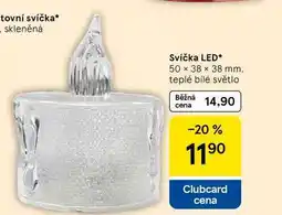 Tesco Svíčka LED, 50 × 38 × 38 mm. teplé bílé světlo nabídka