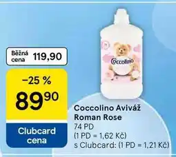 Tesco Coccolino Aviváž Roman Rose, 74 PD nabídka