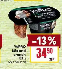 Billa YOPRO Mix and crunch nabídka