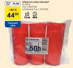 Tesco Hřbitovní svíčky náhradní nabídka