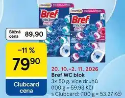 Tesco Bref WC blok, 3x 50 g, více druhů nabídka