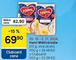 Tesco Hami Mléčná kaše nabídka