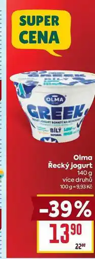 Billa Olma Řecký jogurt nabídka