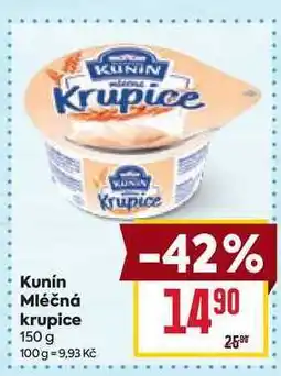 Billa Kunín Mléčná krupice nabídka