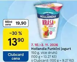 Tesco Hollandia Funkční jogurt nabídka