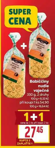 Billa Babiččiny nudle vaječné nabídka