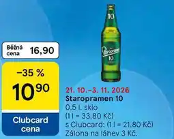 Tesco Staropramen 10, 0.5 I, sklo nabídka