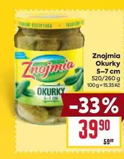 Billa Znojmia Okurky 5-7 cm 520/260 g nabídka