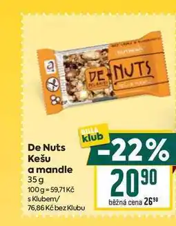 Billa De Nuts Kešu a mandle nabídka