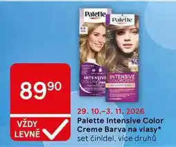 Tesco Palette Intensive Color Creme Barva na vlasy, set činidel, více druhů nabídka