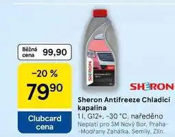 Tesco Sheron Antifreeze Chladicí kapalina, 1 l, G12+, -30 °C, naředěno nabídka