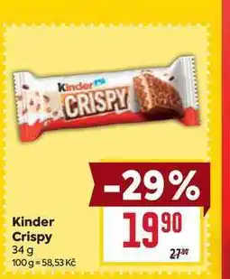 Billa Kinder Crispy nabídka