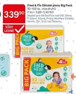 Tesco Fred & Flo Dětské pleny Big Pack, 92-100 ks nabídka