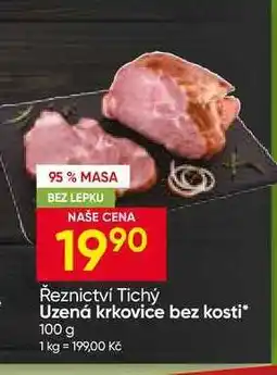 Hruška Řeznictví Tichý Uzená krkoviće bez kosti nabídka