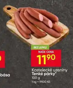 Hruška Kostelecké uzeniny Tenké párky nabídka