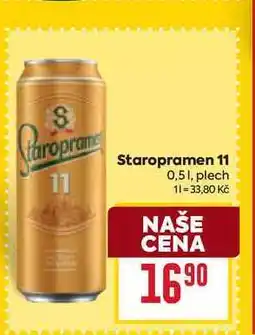 Billa Staropramen 11 0,51, plech nabídka