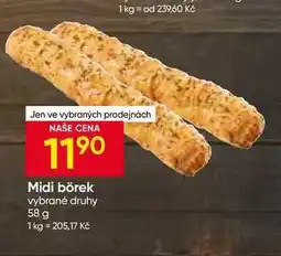 Hruška Midi börek vybrané druhy nabídka