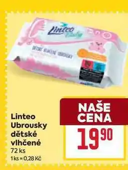 Billa Linteo Ubrousky dětské vlhčené 72 ks nabídka