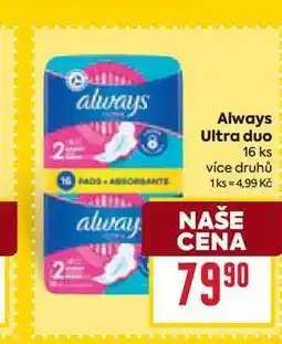 Billa Always Ultra duo 16 ks více druhů nabídka