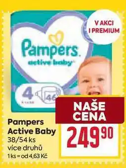Billa Pampers Active Baby 38/54 ks nabídka