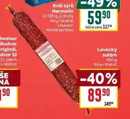 Billa Lovecký salám nabídka