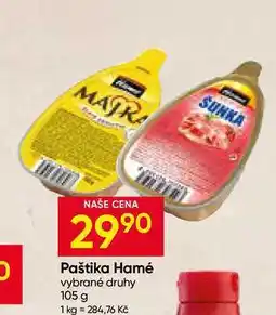 Hruška Hamé Paštika 105g, vybrané druhy nabídka