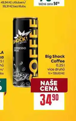 Billa Big Shock Coffee nabídka