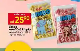 Hruška Bimbo kukuřičné křupky vybrané druhy nabídka
