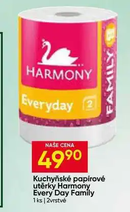Hruška Kuchyňské papírové utěrky Harmony Every Day Family 1 ks 2vrstvé nabídka