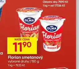 Hruška Florian smetanový vybrané druhy nabídka