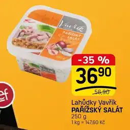 Flop Lahůdky Vavřík Pařížský salát nabídka
