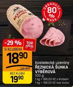 Flop Kostelecké uzeniny řeznická šunka výběrová nabídka