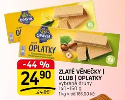 Flop Opavia zlaté věnečky club oplatky nabídka